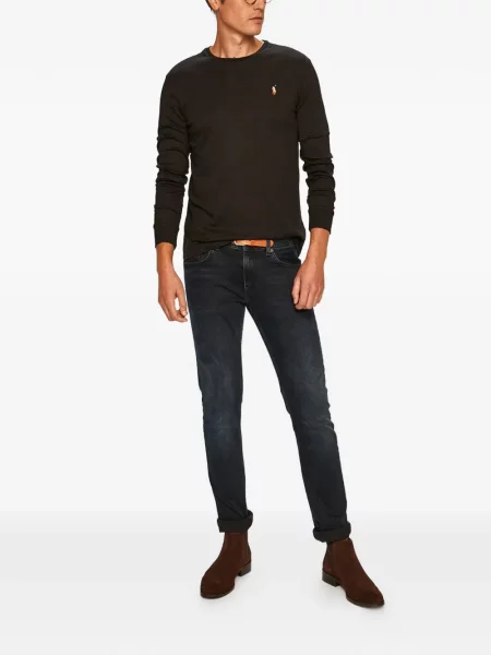 Tricou polo Polo Ralph Lauren cu autograf cu decolteu în V roșu