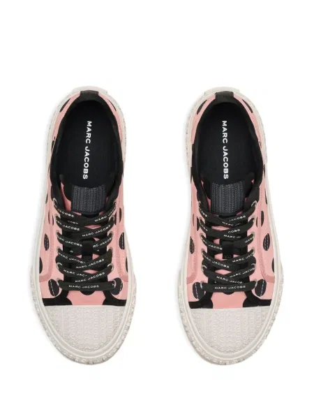 Sneakerși Marc Jacobs cu buline cu platformă roz