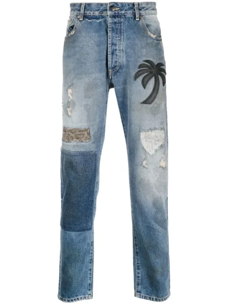Blugi drepți Palm Angels albastru