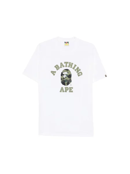 Koszulka A Bathing Ape® z nadrukiem biała