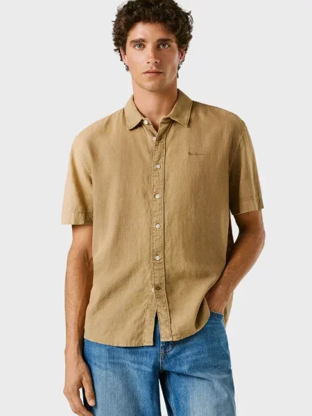 Джинсова сорочка Pepe Jeans бежева