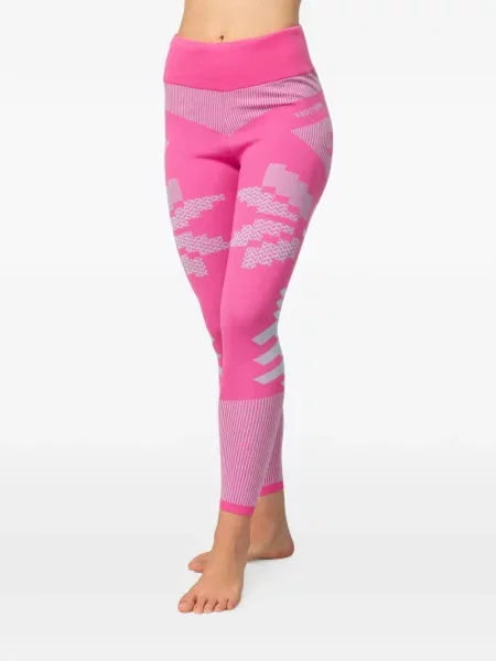 Pantaloni Kari Traa cu imprimeu geometric roz