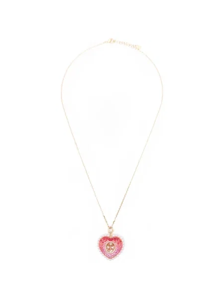 Pandantiv Swarovski cu motiv cu inimi auriu