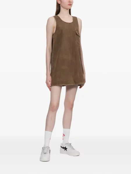 Рокля Apee™ By *a Bathing Ape® бродирана без ръкави кафяво