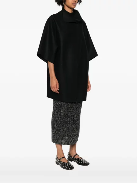 Krótki kołnierzykowy płaszcz Harris Wharf London czarny