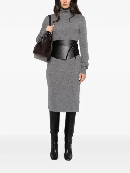 Rochie midi Universel tricotate gri