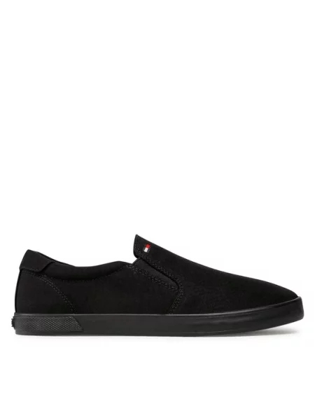 Tommy Hilfiger Tenis superge Iconic Slip On črna