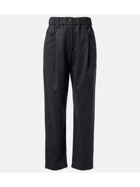 Pantaloni Brunello Cucinelli de lână gri