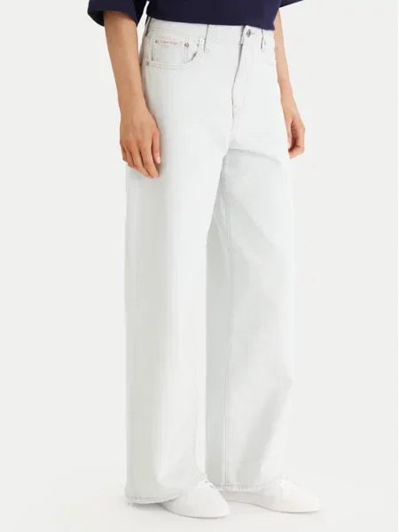 Jeansy Calvin Klein Jeans bílé