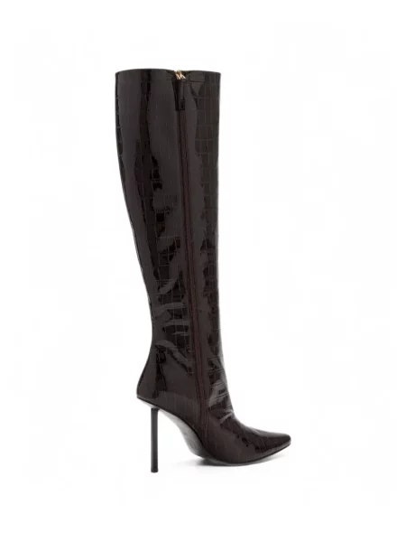 Botine Femme La din piele de lac maro