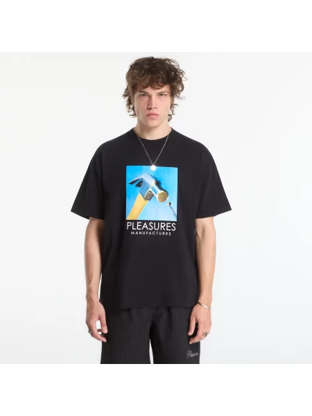 Tricou PLEASURES Hammer T-Shirt Black S negru