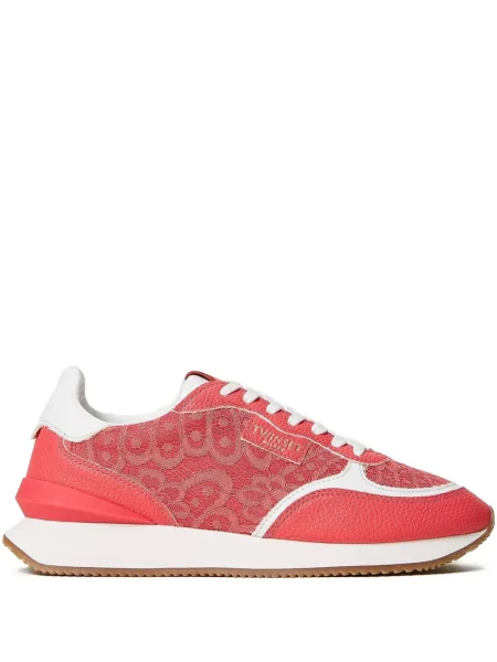 Sneakerși Twinset din dantelă roșu