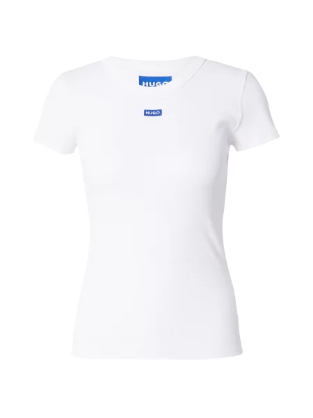 HUGO Tricou bleumarin alb
