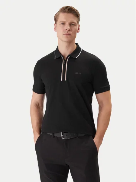 Koszulka polo Boss czarna
