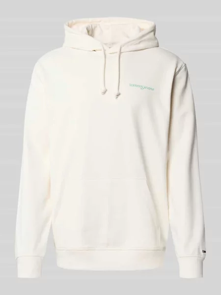 Bluza z kapturem o kroju relaxed fit z czystej bawełny Tommy Jeans biała