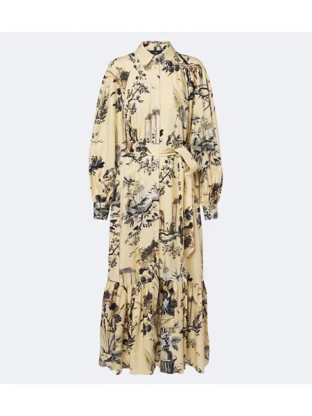 Rochie maxi Etro cu imagine alb