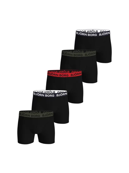BJÖRN BORG Boxerky zelená / červená / černá bílá