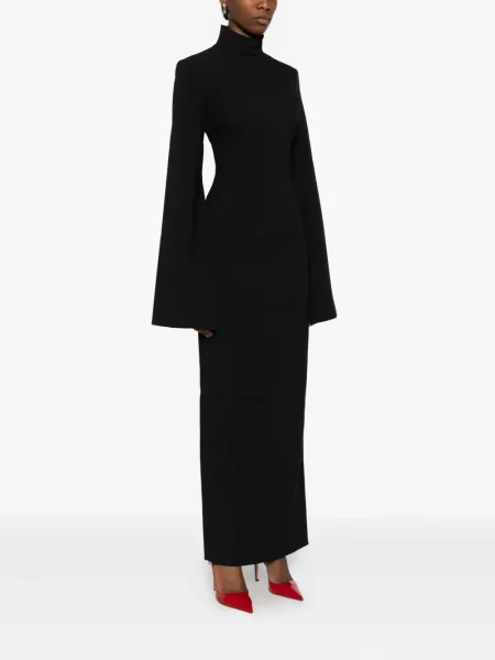 Rochie maxi Solace London lungă de costum negru