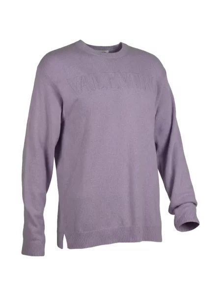 Pulover Valentino Garavani cu autograf violet