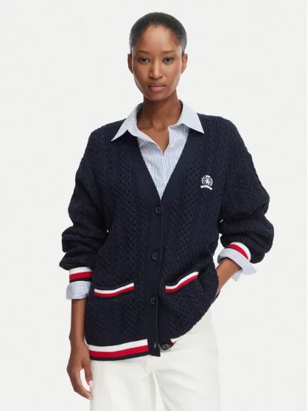 Tommy Jeans Kardigan granatowy