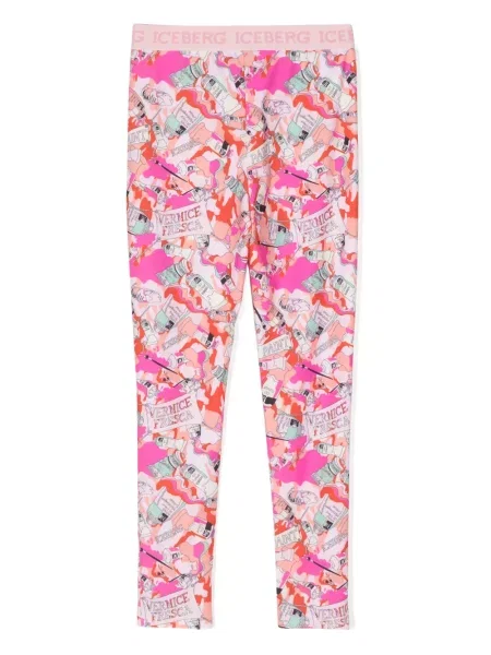 Legginsy dziecięce Iceberg różowe