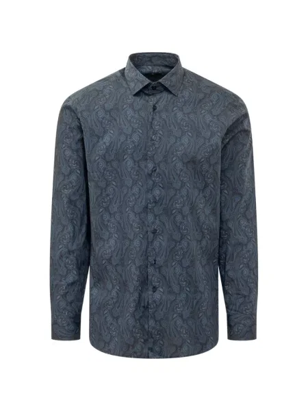 Cămașă Etro cu imagine cu model paisley albastru