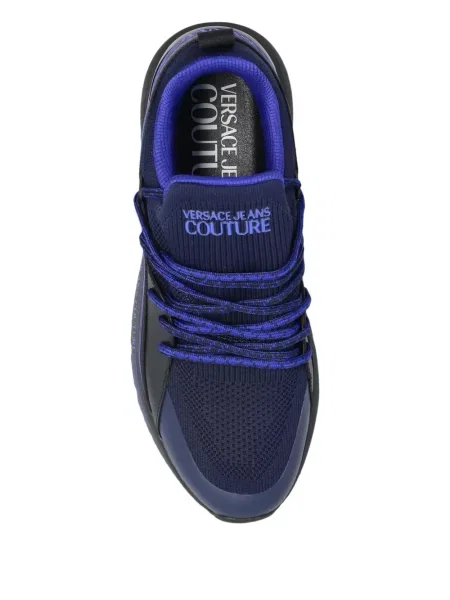 Sneakers Versace Jeans Couture με κορδόνια με δαντέλα με αυτόγραφο μαύρο