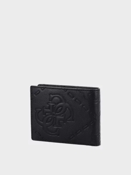 Кожаный кошелек Guess черный