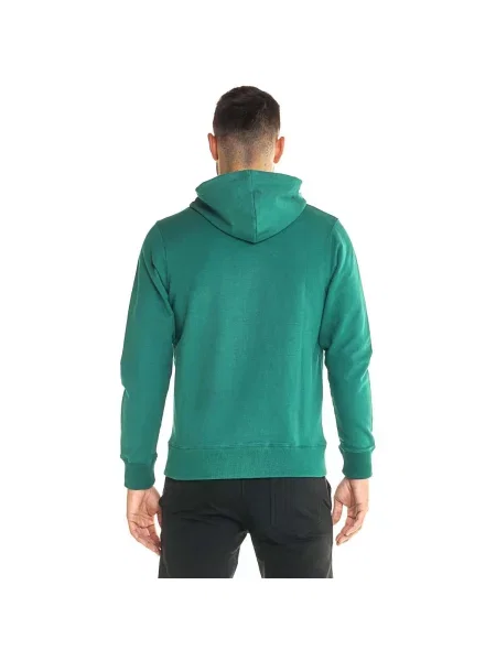 Mikina na zips Leone 1947 s autogramom zelená
