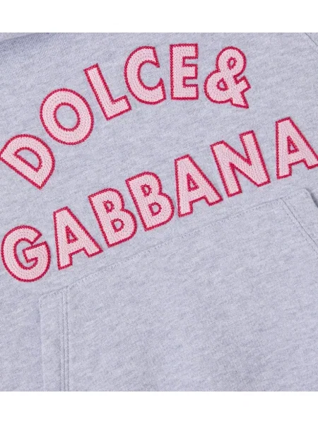 Gyerek kapucnis melegítő felső Dolce&gabbana szürke