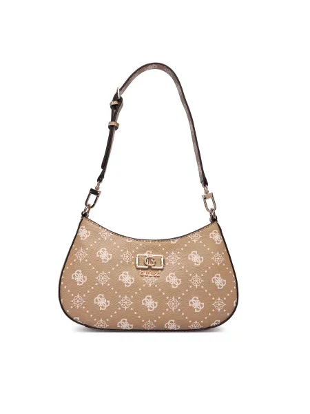 Сумка Guess с автографом бежевая