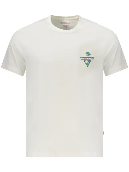 Kratek majica Guess Jeans bela