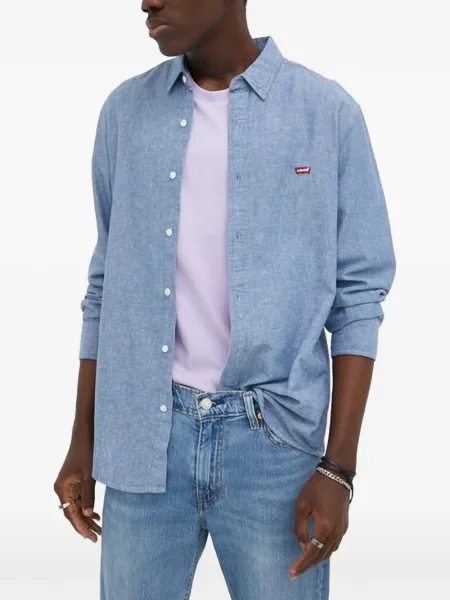 Chiloți Levi's® cu autograf din piele cu cataramă albastru