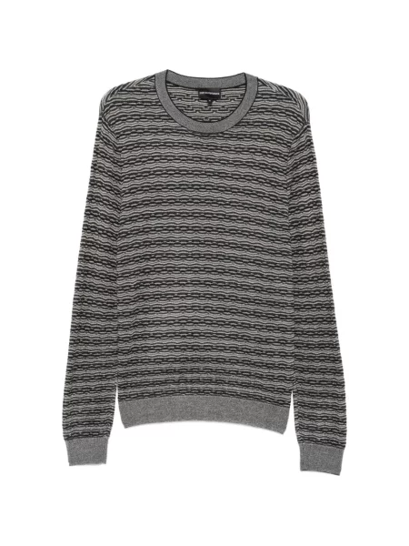 Pulover Emporio Armani cu dungi albastru