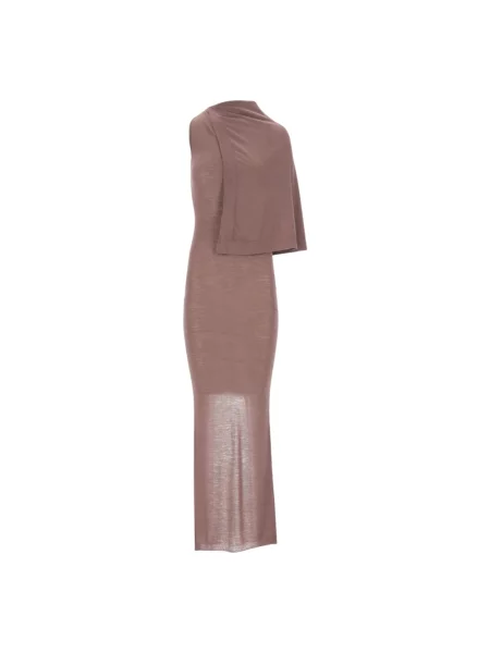 Sukienka maxi Rick Owens brązowa