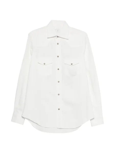 Košulja Eleventy džepovi s preklopom bijela