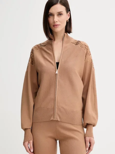 Twinset kardigan lekki brązowy