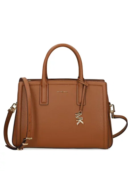Kožna kožna torba Michael Michael Kors smeđa