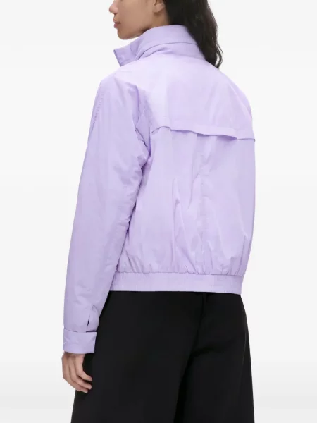 Geacă de blugi Karl Lagerfeld Jeans cu glugă violet