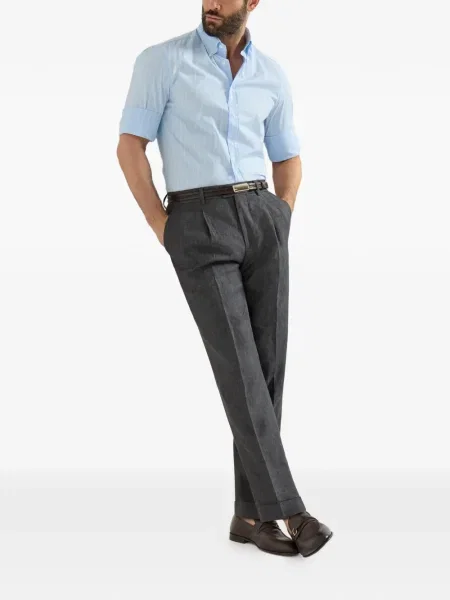 Pantaloni Brunello Cucinelli de in plisate gri