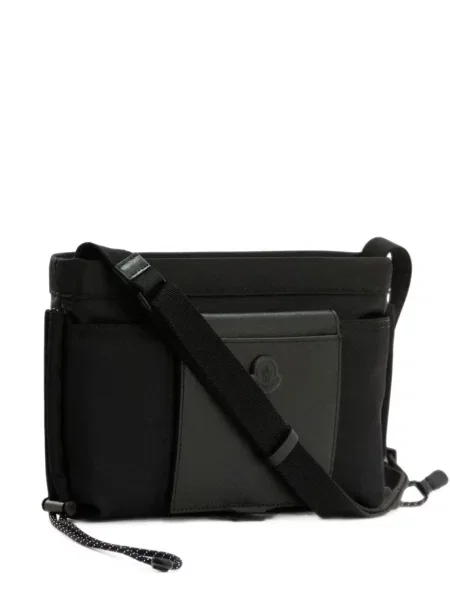 Geantă crossbody Moncler cu autograf negru