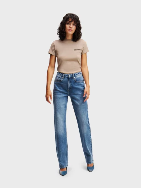 Прямі джинси Karl Lagerfeld Jeans бавовна/еластан синій