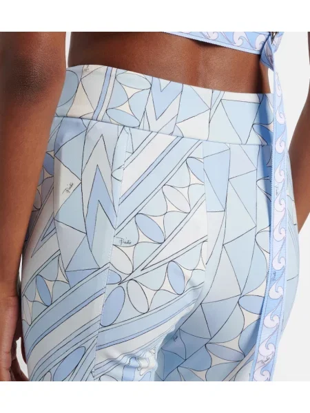 Pantaloni Pucci din jerseu albastru