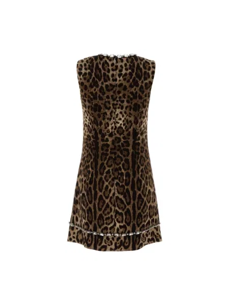 Sukienka Dolce And Gabbana brązowa