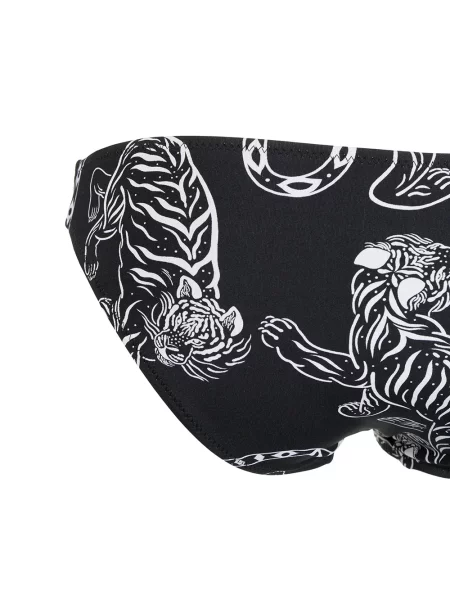 Bikini Solid & Striped w paski czarny