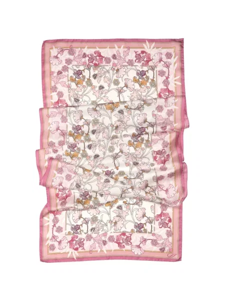 Fular Elizabetta cu model floral cu imagine roz