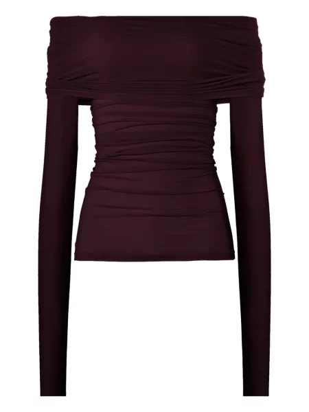 Top Wolford drapat lung violet