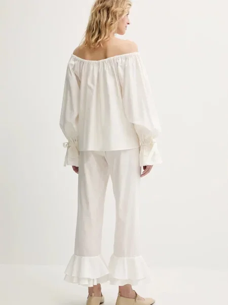 Лляні штани The Sleeper бежеві