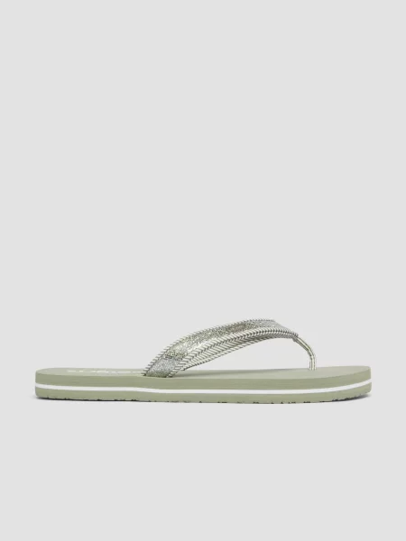S.Oliver Flip-flops / argintiu verde