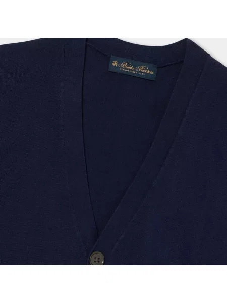 Sweter Brooks Brothers bez rękawów z kaszmiru niebieski